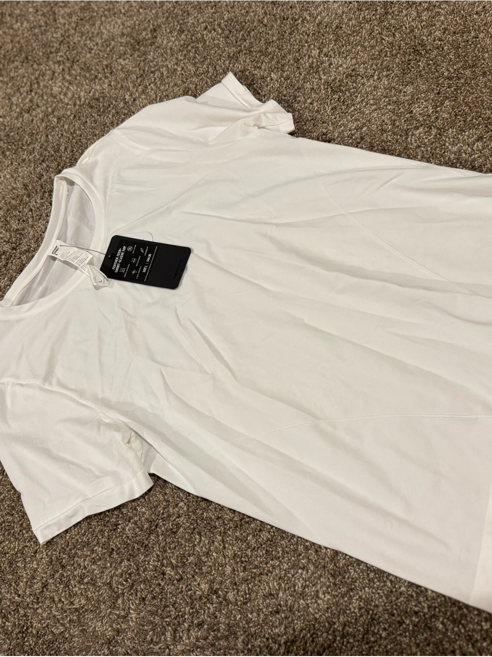 Fabletics White Short Sleeve Crew Tee
